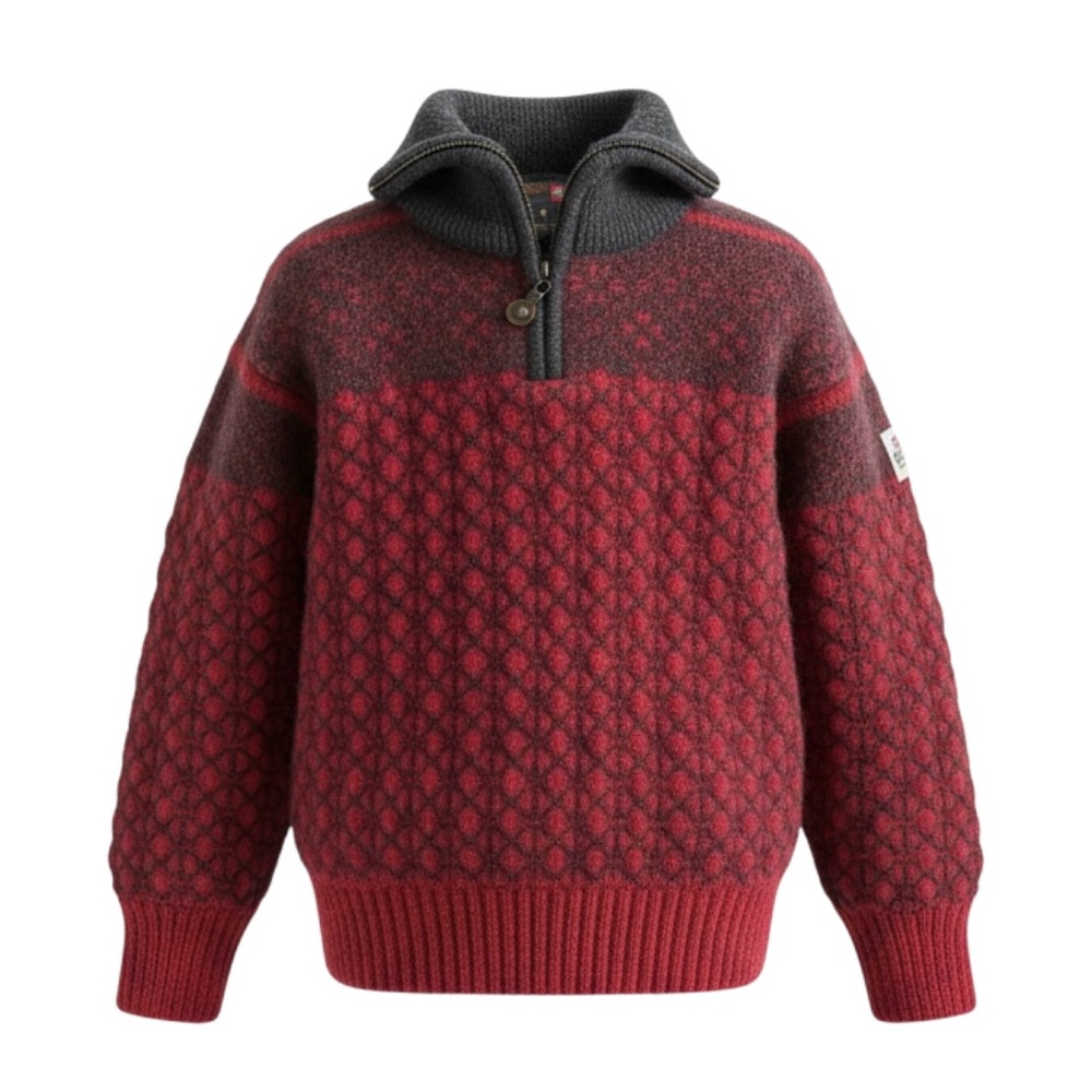 Vintage Norwegian Wind Fjord Sweater 100% WOOL Medium Kids High Quality Sweater